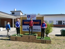 Rellu palkintopallilla